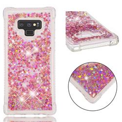 Dynamic Liquid Glitter Sand Quicksand TPU Case for Samsung Galaxy Note9 - Rose Gold Love Heart