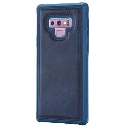 Luxury Shatter-resistant Leather Coated Phone Back Cover for Samsung Galaxy Note9 - Blue