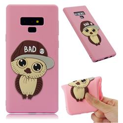 Bad Boy Owl Soft 3D Silicone Case for Samsung Galaxy Note9 - Pink