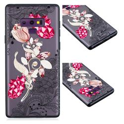 Tulip Lace Diamond Flower Soft TPU Back Cover for Samsung Galaxy Note9