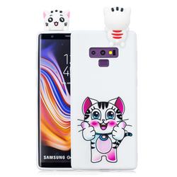 Cute Pink Kitten Soft 3D Climbing Doll Soft Case for Samsung Galaxy Note9