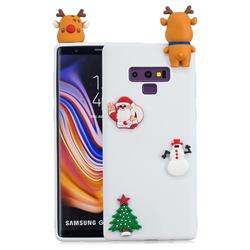 White Elk Christmas Xmax Soft 3D Silicone Case for Samsung Galaxy Note9