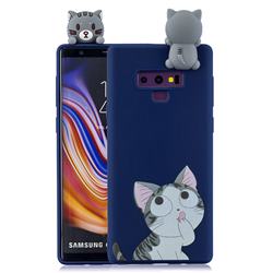 Big Face Cat Soft 3D Climbing Doll Soft Case for Samsung Galaxy Note9