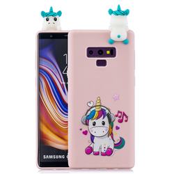 Music Unicorn Soft 3D Climbing Doll Soft Case for Samsung Galaxy Note9