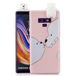 Big White Bear Soft 3D Climbing Doll Soft Case for Samsung Galaxy Note9