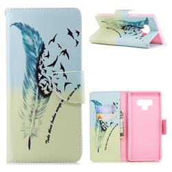 Feather Bird Leather Wallet Case for Samsung Galaxy Note9