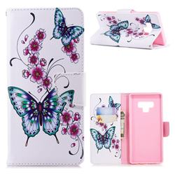 Peach Butterflies Leather Wallet Case for Samsung Galaxy Note9