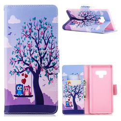 Tree and Owls Leather Wallet Case for Samsung Galaxy Note9