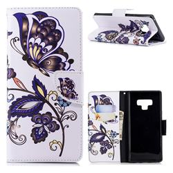 Butterflies and Flowers Leather Wallet Case for Samsung Galaxy Note9