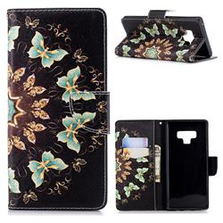 Circle Butterflies Leather Wallet Case for Samsung Galaxy Note9