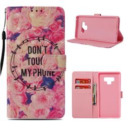 Retro Flowers 3D Painted Leather Wallet Case for Samsung Galaxy Note9
