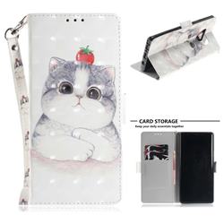 Cute Tomato Cat 3D Painted Leather Wallet Phone Case for Samsung Galaxy Note9