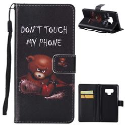 Angry Bear PU Leather Wallet Case for Samsung Galaxy Note9