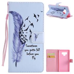 Feather Birds PU Leather Wallet Case for Samsung Galaxy Note9