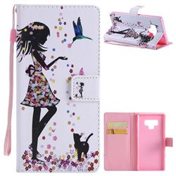 Petals and Cats PU Leather Wallet Case for Samsung Galaxy Note9