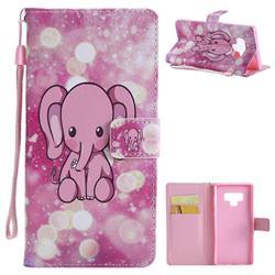 Pink Elephant PU Leather Wallet Case for Samsung Galaxy Note9