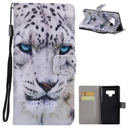 White Leopard PU Leather Wallet Case for Samsung Galaxy Note9