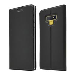 Ultra Slim Card Magnetic Automatic Suction Leather Wallet Case for Samsung Galaxy Note9 - Star Grey