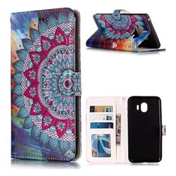 Mandala Flower 3D Relief Oil PU Leather Wallet Case for Samsung Galaxy Note9