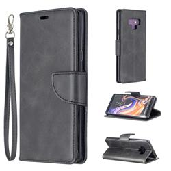 Classic Sheepskin PU Leather Phone Wallet Case for Samsung Galaxy Note9 - Black