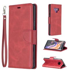 Classic Sheepskin PU Leather Phone Wallet Case for Samsung Galaxy Note9 - Red