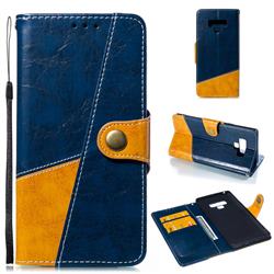 Retro Magnetic Stitching Wallet Flip Cover for Samsung Galaxy Note9 - Blue