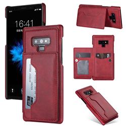 Luxury Magnetic Double Buckle Leather Phone Case for Samsung Galaxy Note9 - Red