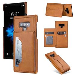 Luxury Magnetic Double Buckle Leather Phone Case for Samsung Galaxy Note9 - Brown