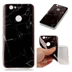 Black Soft TPU Marble Pattern Case for Huawei Nova