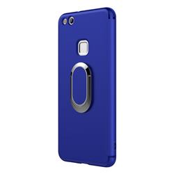 Anti-fall Invisible 360 Rotating Ring Grip Holder Kickstand Phone Cover for Huawei Nova - Blue