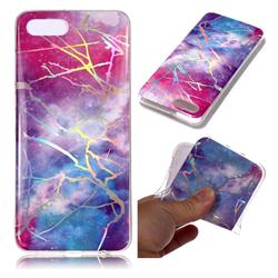 Dream Sky Marble Pattern Bright Color Laser Soft TPU Case for Huawei Nova 2s