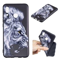 Lion 3D Embossed Relief Black TPU Cell Phone Back Cover for Huawei Nova 3