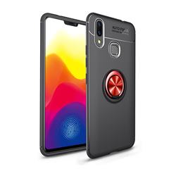 Auto Focus Invisible Ring Holder Soft Phone Case for Huawei Nova 3 - Black Red