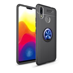 Auto Focus Invisible Ring Holder Soft Phone Case for Huawei Nova 3 - Black Blue