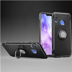 Armor Anti Drop Carbon PC + Silicon Invisible Ring Holder Phone Case for Huawei Nova 3 - Black