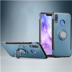 Armor Anti Drop Carbon PC + Silicon Invisible Ring Holder Phone Case for Huawei Nova 3 - Navy