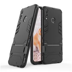 Armor Premium Tactical Grip Kickstand Shockproof Dual Layer Rugged Hard Cover for Huawei Nova 3 - Black