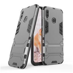Armor Premium Tactical Grip Kickstand Shockproof Dual Layer Rugged Hard Cover for Huawei Nova 3 - Gray