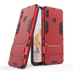 Armor Premium Tactical Grip Kickstand Shockproof Dual Layer Rugged Hard Cover for Huawei Nova 3 - Wine Red