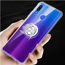 Anti-fall Invisible Press Bounce Ring Holder Phone Cover for Huawei Nova 3 - Transparent