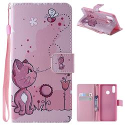 Cats and Bees PU Leather Wallet Case for Huawei Nova 3