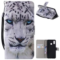 White Leopard PU Leather Wallet Case for Huawei Nova 3