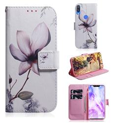 Magnolia Flower PU Leather Wallet Case for Huawei Nova 3