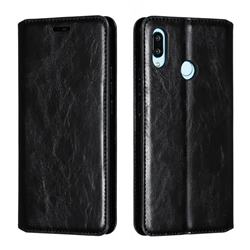 Retro Slim Magnetic Crazy Horse PU Leather Wallet Case for Huawei Nova 3 - Black