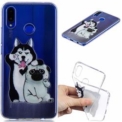 Selfie Dog Clear Varnish Soft Phone Back Cover for Huawei Nova 3i