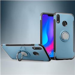 Armor Anti Drop Carbon PC + Silicon Invisible Ring Holder Phone Case for Huawei Nova 3i - Navy