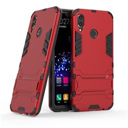 Armor Premium Tactical Grip Kickstand Shockproof Dual Layer Rugged Hard Cover for Huawei Nova 3i - Wine Red