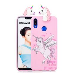 Wings Unicorn Soft 3D Climbing Doll Soft Case for Huawei Nova 3i