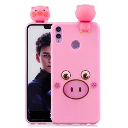 Small Pink Pig Soft 3D Climbing Doll Soft Case for Huawei Nova 3i