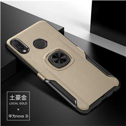 Knight Armor Anti Drop PC + Silicone Invisible Ring Holder Phone Cover for Huawei Nova 3i - Champagne